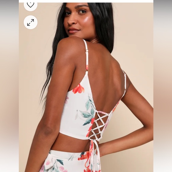 Lulus Bloom With a View White Floral Print Two-Piece Maxi Dress in White Floral - Picture 15 of 17